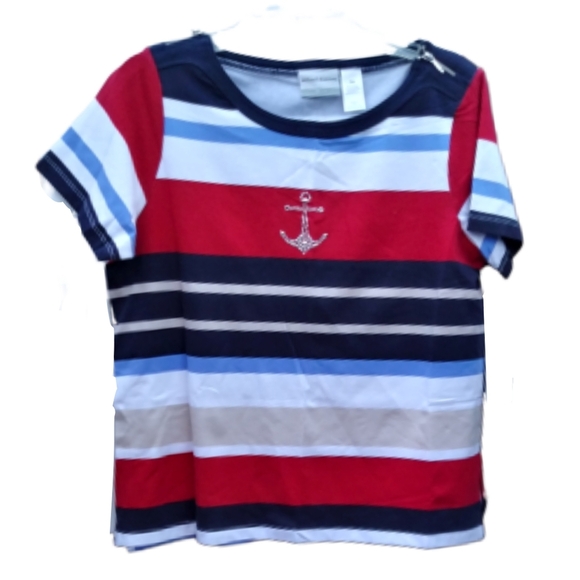 Alfred Dunner Lady Liberty Stripe Tee Sz MP - Picture 3 of 8
